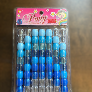 Pony Collections Jumbo Hair Beads – Blue Mix